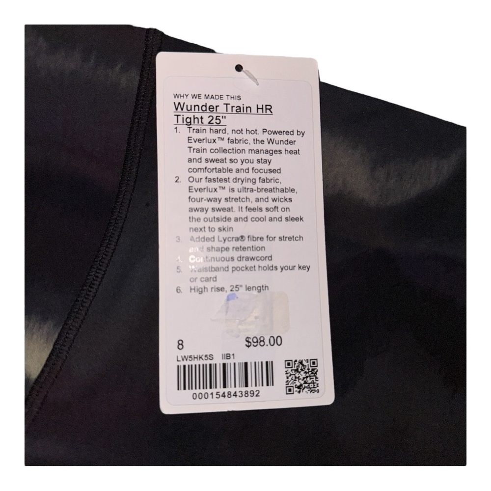 Lululemon Wunder Train High-Rise Tight 25", Ink Islands Burnside Multi, Size 8 - Picture 7 of 9